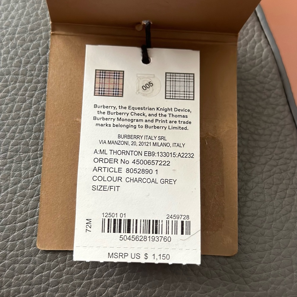 🎁 CUSTOMER APPRECIATION GIFT  Burberry Thornton Small Gray Bag ✨Unisex - Picture 3 of 13